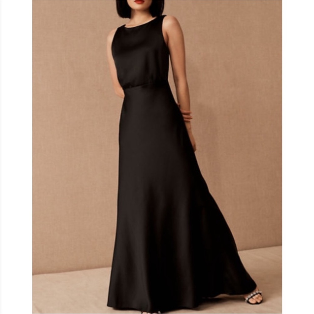 Black satin dress - formal